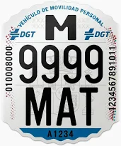 Placa Matrícula Patinete